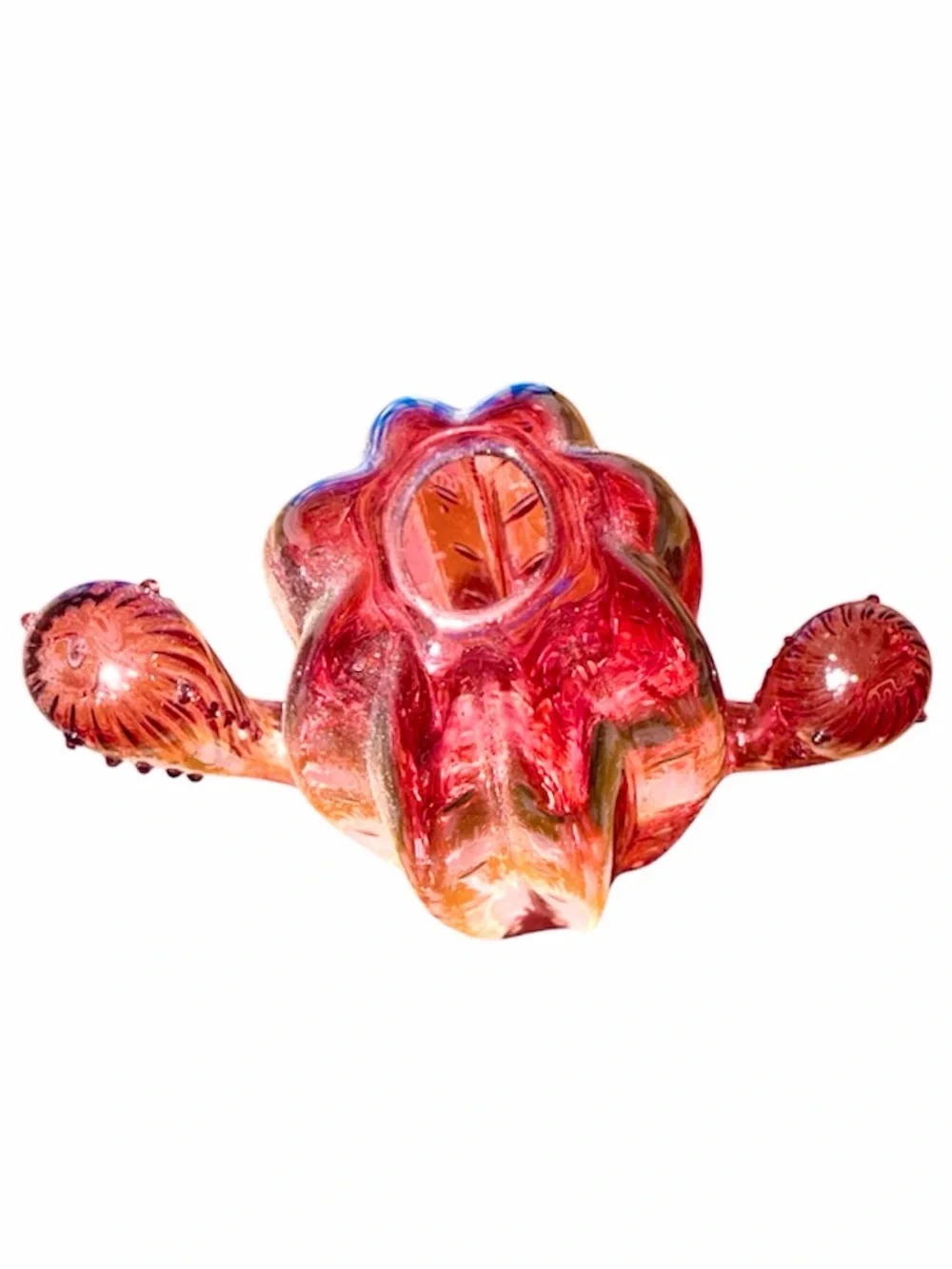 NWOT Anthropologie Pink Hand Blown Glass Cactus Bud Vase
